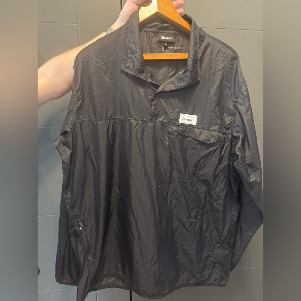 Jiberish Black Windbreaker Jacket